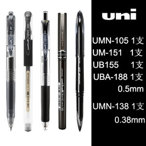 Uniball Pen Set  0.5/0.38mm Black Press Test Pens For Office & School Student Stationery