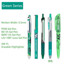 Load image into Gallery viewer, PILOT Colour Gel Pen Collocation P500 BX-V5 LEBK-23EF Erasable Pens G1-5T LJU-10EF Juice Gel Pen BXRT-V5 SW-FL Highlighters
