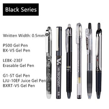 Load image into Gallery viewer, PILOT Colour Gel Pen Collocation P500 BX-V5 LEBK-23EF Erasable Pens G1-5T LJU-10EF Juice Gel Pen BXRT-V5 SW-FL Highlighters

