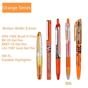 PILOT Colour Gel Pen Collocation P500 BX-V5 LEBK-23EF Erasable Pens G1-5T LJU-10EF Juice Gel Pen BXRT-V5 SW-FL Highlighters
