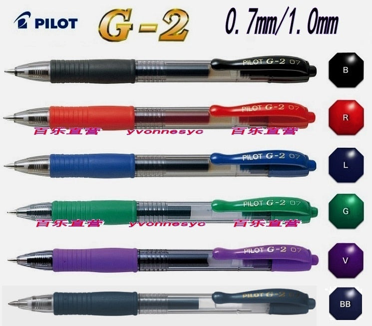 Pilot g-2 0.7mm or 1.0mm unisex bl-g2-7 bl-g2-10 pen 10pcs/lot